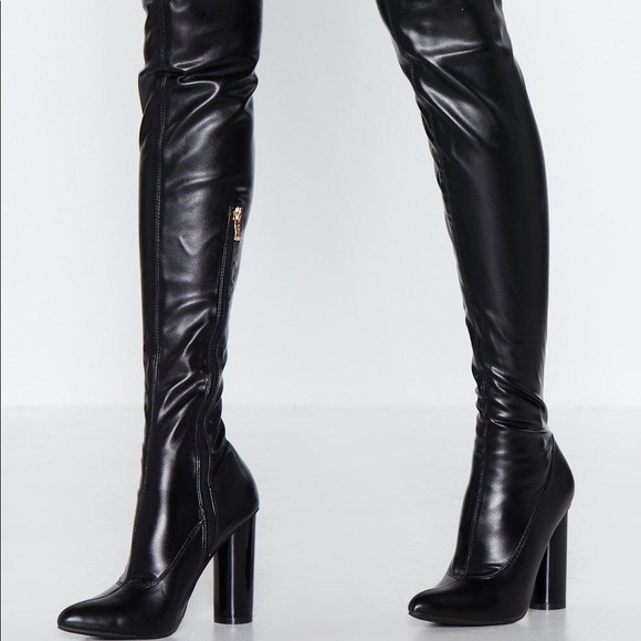 Nasty Gal Shoes - Dom Thigh High Boots BRAND NEW